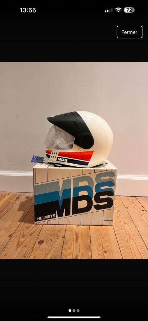 Casque vintage MDS, Motoren, Kleding | Motorhelmen, M, Shoei, Ophalen of Verzenden