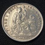 Peru - 1-5 Sol 1916 - KM 205 - AU - 79, Postzegels en Munten, Munten | Amerika, Zilver, Ophalen of Verzenden, Zuid-Amerika, Losse munt