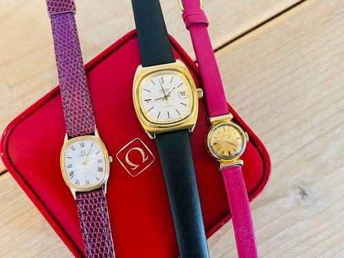 Lot 3x vintage Omega horloge, Handtassen en Accessoires, Horloges | Antiek, Polshorloge, Omega, Overige materialen, 1930 tot 1960