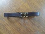VINTAGE Echt bruine leren riem met koperen gesp, Kleding | Dames, Riemen en Ceinturen, Sans marque, 90 tot 100 cm, Heupriem, Ophalen of Verzenden