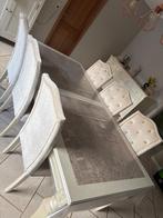 Salle à manger et buffet, Maison & Meubles, Salles à manger complètes, Enlèvement, Utilisé, Bois et marbre, 4 à 6 chaises