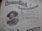 oude partituur 'Beiaardlied' Benoit De Geyter Rubens cantate, Antiek en Kunst, Ophalen of Verzenden