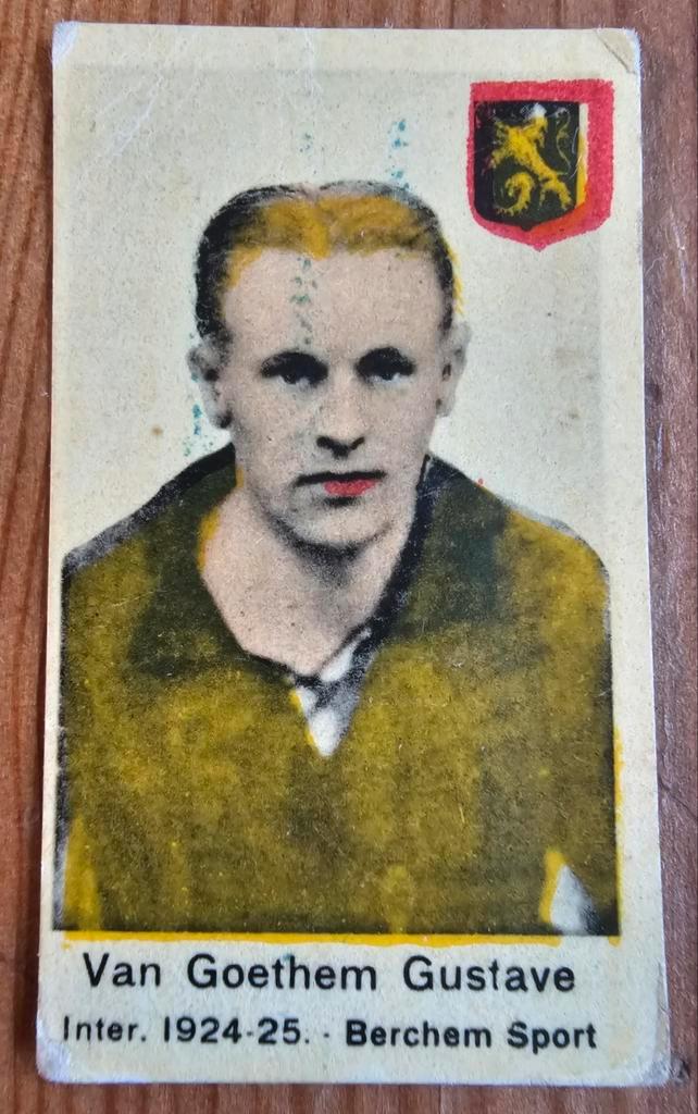 1930s (pre panini) Gustave Van Goethem Berchem Sport!, Hobby en Vrije tijd, Stickers en Plaatjes, Gebruikt, Plaatje, Ophalen of Verzenden