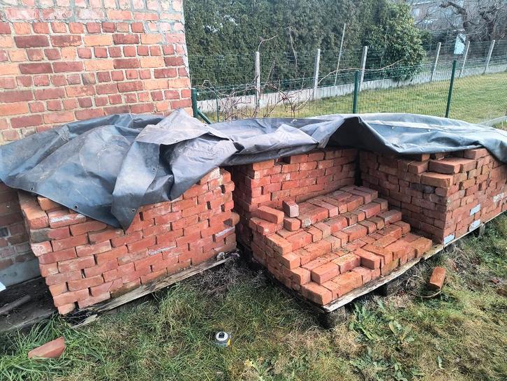 Oude baksteen gekuist 18x6.5x8.5 -> 2000+ stuks, Bricolage & Construction, Briques, Utilisé, Briques, Enlèvement
