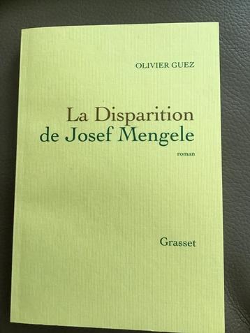 La disparities de Josef Mengele, Enlèvement ou Envoi, Comme neuf, Olivier guez