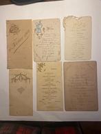 Des menus très anciens en Belgique, Collections, Enlèvement ou Envoi, Utilisé