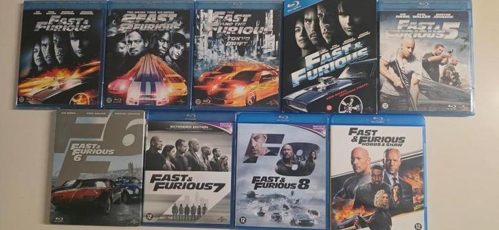 BR - Fast & Furious 1-9 (aparte doosjes), Cd's en Dvd's, Blu-ray, Zo goed als nieuw, Actie, Ophalen of Verzenden