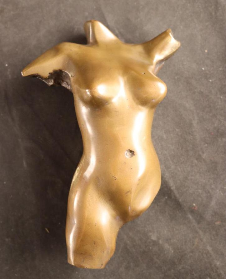 Bronzen torso van een naakt, Antiek en Kunst, Kunst | Beelden en Houtsnijwerken, Ophalen of Verzenden