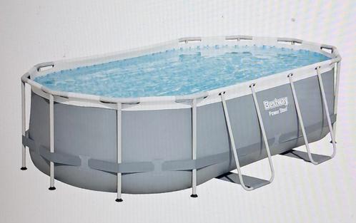 Bestway zwembad ovaal 427 x 250 x 100 + pomp,..., Tuin en Terras, Zwembaden, Zo goed als nieuw, Ovaal, Ophalen