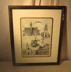 Prachtige Kunstige Glasgravure van Sint-Niklaas, Antiek en Kunst, Kunst | Etsen en Gravures, Ophalen of Verzenden