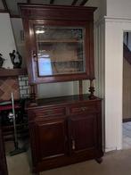 klassieke houten buffetkast / vitrinekast, Antiek en Kunst, Ophalen