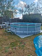 Intex zwembad met zandfilter en warmtepomp, Ophalen, Gebruikt, 80 tot 120 cm, Rond