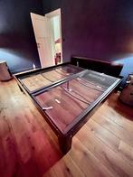 Auping Auronde hoog model 200 x 200 (kader + spiraalbodems), Huis en Inrichting, Ophalen, Gebruikt, Bruin, Tweepersoons