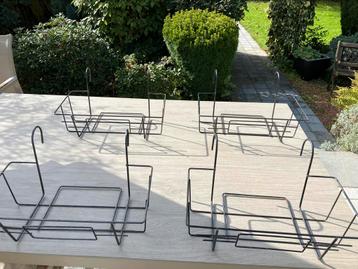 Supports de jardinières pour balcon (4 pièces)