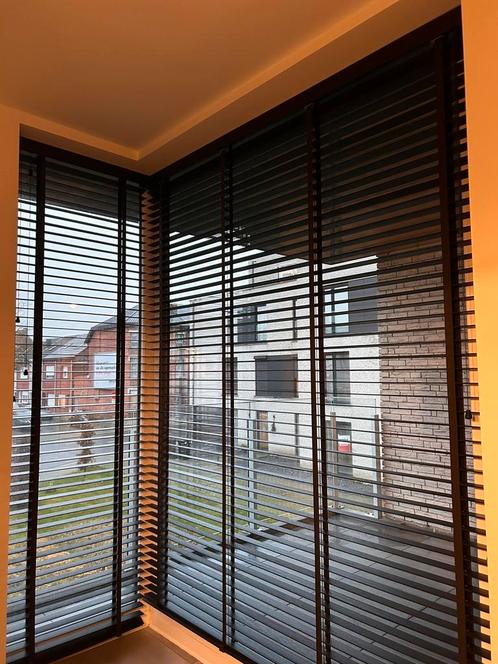 Houten jaloezieën, maat in cm (bxh):74,7x256,3 & 196,5x256,3, Huis en Inrichting, Stoffering | Gordijnen en Lamellen, Zo goed als nieuw
