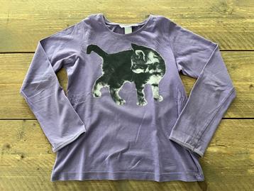 H&M, paarse longsleeve poes maat 122 - 128 beschikbaar voor biedingen