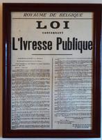 WET INZAKE OPENBARE DRONKENSCHAP BAR CAFE ORVAL XIXe, Verzamelen, Ophalen, Zo goed als nieuw, Reclamebord, Plaat of Schild, Palm