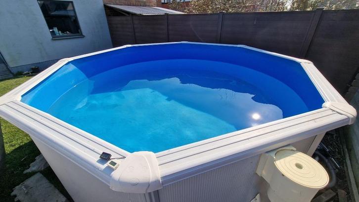 Compleet metalen zwembad, Tuin en Terras, Zwembaden, Gebruikt, Opzetzwembad, 120 cm of meer, 200 tot 400 cm, 300 cm of meer, Rond