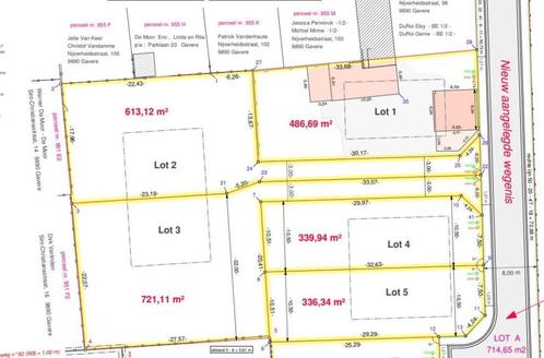 Bouwgronden totaal 1334,23 m² te Dikkelvenne - Gavere, Immo, Gronden en Bouwgronden, 1000 tot 1500 m², Verkoop zonder makelaar