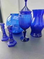 Verzameling blauw glas, Huis en Inrichting, Ophalen, Zo goed als nieuw