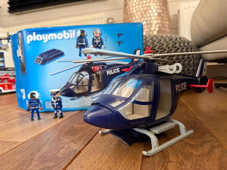 5183 playmobil politiehelikopter met zoeklicht, Kinderen en Baby's, Speelgoed | Playmobil, Gebruikt, Complete set, Ophalen