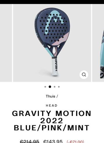 Padelracket: Head Gravity Motion 2022 padel racket, Enlèvement, Comme neuf, Raquette de padel