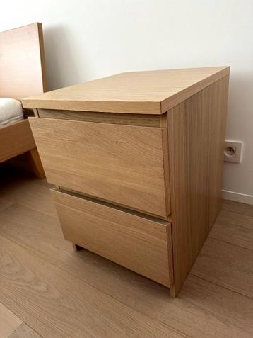 NIEUW - IKEA nachtkastje - MALM - gebleekt eikenhout - 40x55