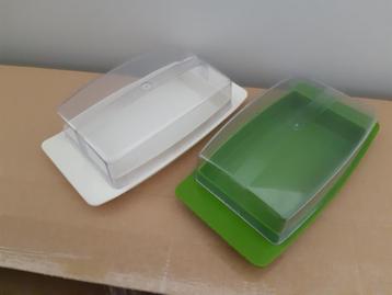 2x botervlootje DBP Plastics groen + wit