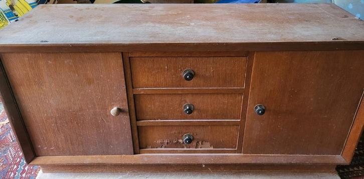 Vintage houten kast - Art Deco, Huis en Inrichting, Kasten | Dressoirs, Gebruikt, Ophalen