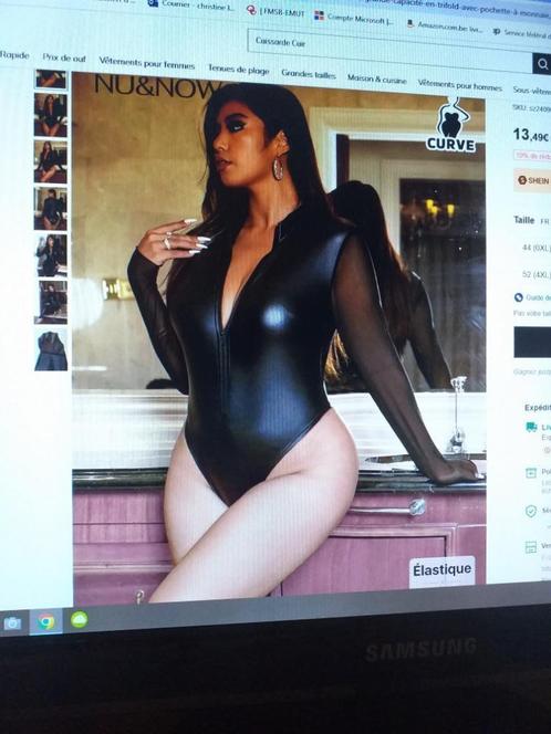 body noir mat manches en tulle, Kleding | Dames, Ondergoed en Lingerie, Body of Korset, Zwart, Ophalen of Verzenden