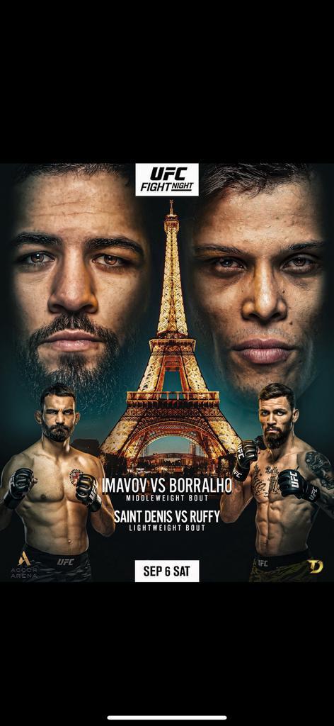 UFC Paris 2 tickets CAT3 Zeer goed geplaatst!, Tickets en Kaartjes, Sport | Overige, September