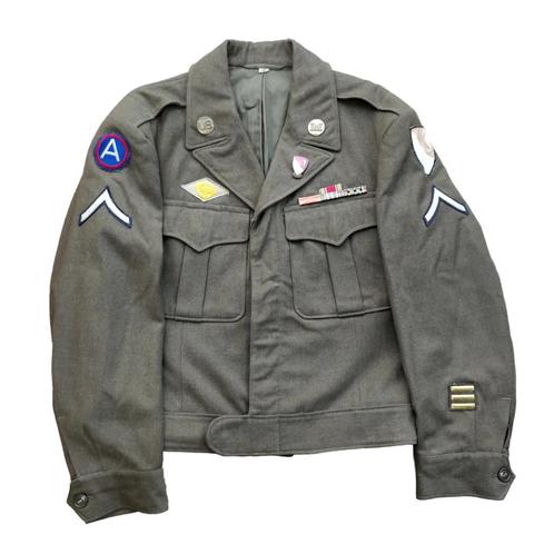 WWII US Ike Jacket 36th Engineer Regiment, Verzamelen, Militaria | Tweede Wereldoorlog, Landmacht, Kleding of Schoenen, Ophalen of Verzenden