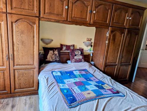 Chambre en chêne à vendre à venir chercher et démonter., Maison & Meubles, Chambre à coucher | Chambres à coucher complètes, Comme neuf