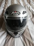 Airoh moto helm grijs metálic xs 53-54 met opklapbare kin, Motoren, Ophalen, XS
