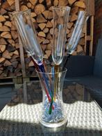 Support avec 6 flûtes de pieds de couleurs, Maison & Meubles, Accessoires pour la Maison | Vases, Enlèvement, Comme neuf