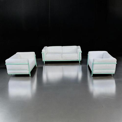 set 3x LC3 Cassina Le Corbusier Perriand Jeanneret lounge, Antiek en Kunst, Antiek | Meubels | Stoelen en Sofa's, Ophalen of Verzenden