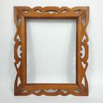 Cadre 1940 bois sculpté, Maison & Meubles, Moins de 50 cm, Enlèvement ou Envoi, Utilisé, Bois