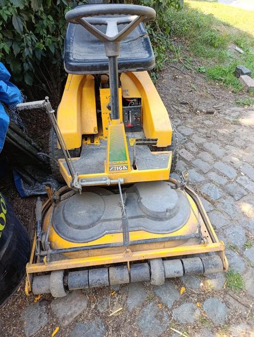 Stiga frontmaaier 12.5 pk, Tuin en Terras, Zitmaaiers, Gebruikt, 90 tot 120 cm, Elektrische starter, Mulchfunctie, Versnellingen