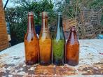 Oude vintage bierflessen brouwerij Aigle Belgica Gent Brugge, Verzamelen, Ophalen of Verzenden