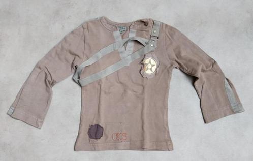 Stoere bruine longsleeve van CKS (4 jaar), Kinderen en Baby's, Kinderkleding | Maat 104, Zo goed als nieuw, Meisje, Shirt of Longsleeve
