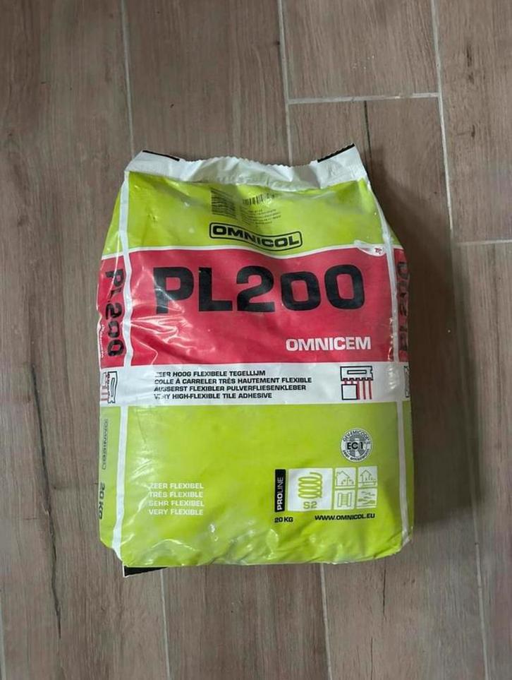 Tegellijm poeder wit Omnicol Omnicem Pl 200 S2 20kg, Doe-het-zelf en Bouw, Tegels, Nieuw, Overige typen, Overige materialen, Ophalen