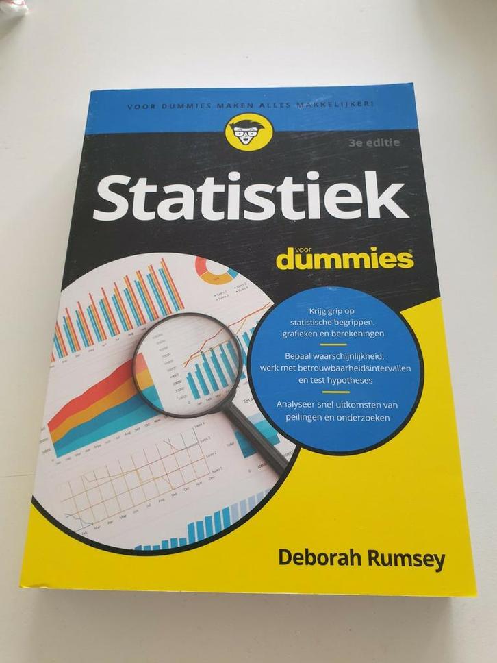 Deborah J. Rumsey - Statistiek voor Dummies  Editie 2023, Boeken, Wetenschap, Zo goed als nieuw, Ophalen of Verzenden