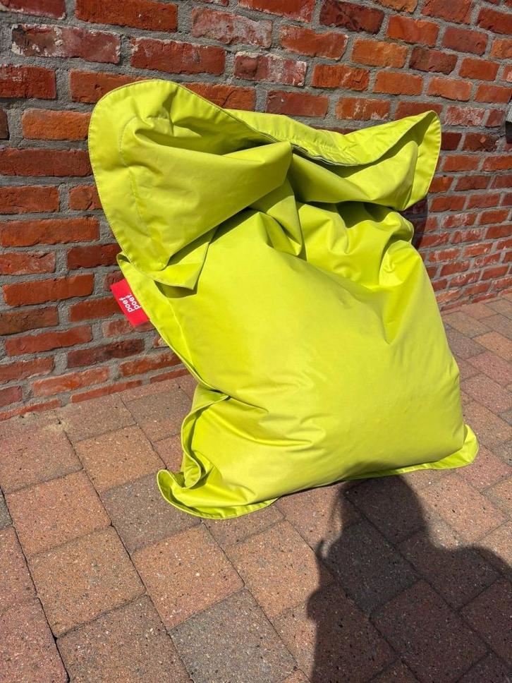 Groene zitzak van poef, Huis en Inrichting, Zitzakken, Zo goed als nieuw, Zitzak, Groen, Ophalen