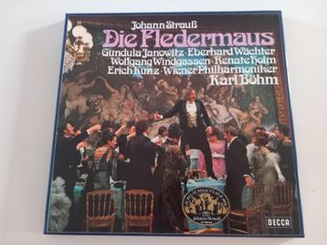 Boîte en vinyle 2LP Die Fledermaus Johann Strauss Opera Clas, Enlèvement ou Envoi, Comme neuf, 12 pouces, Opéra ou Opérette
