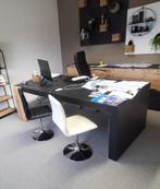 Bureaus tafel met stuul, schilderbaar mdf met twee eik poten, Huis en Inrichting, Ophalen, Zo goed als nieuw