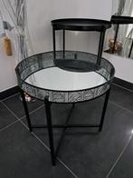 2 bijzettafeltjes, Ophalen of Verzenden, Zo goed als nieuw, Rond, Metaal of Aluminium