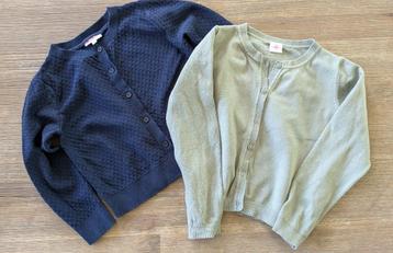 3 vestjes meisjes maat 110 voor € 5 tezamen + gratis kleedje beschikbaar voor biedingen