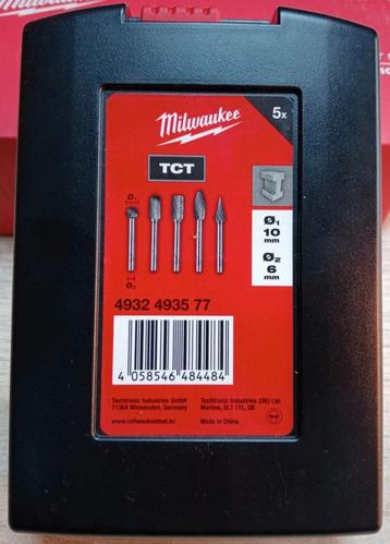 Set de fraises rotatives Milwaukee TCT - 5 pièces.Neuf. beschikbaar voor biedingen