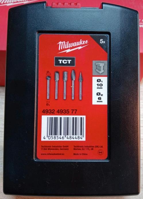 Set de fraises rotatives Milwaukee TCT - 5 pièces.Neuf., Doe-het-zelf en Bouw, Gereedschap | Overige machines, Nieuw, Ophalen of Verzenden