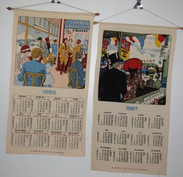 Van Nelle Koffie en Thee / Jaarkalenders 1986 + 1987 beschikbaar voor biedingen